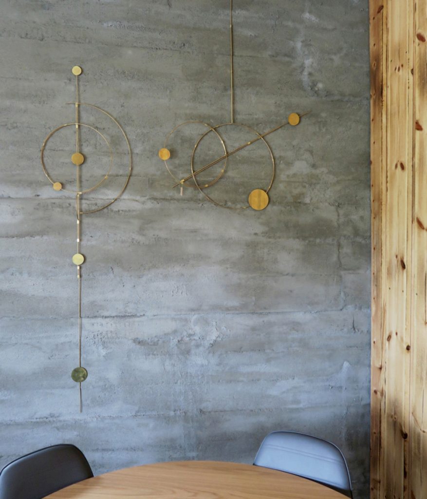 Handmade wall art in brass handmade by Kaja skytte design