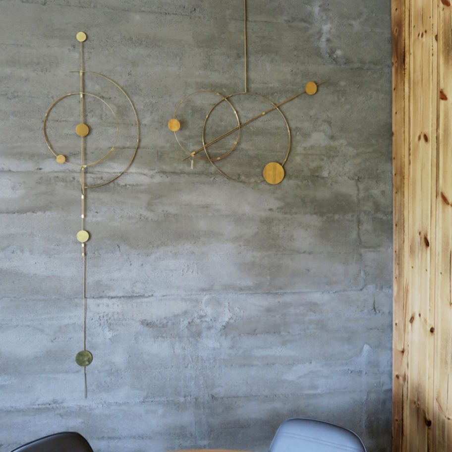 Handmade wall art in brass handmade by Kaja skytte design